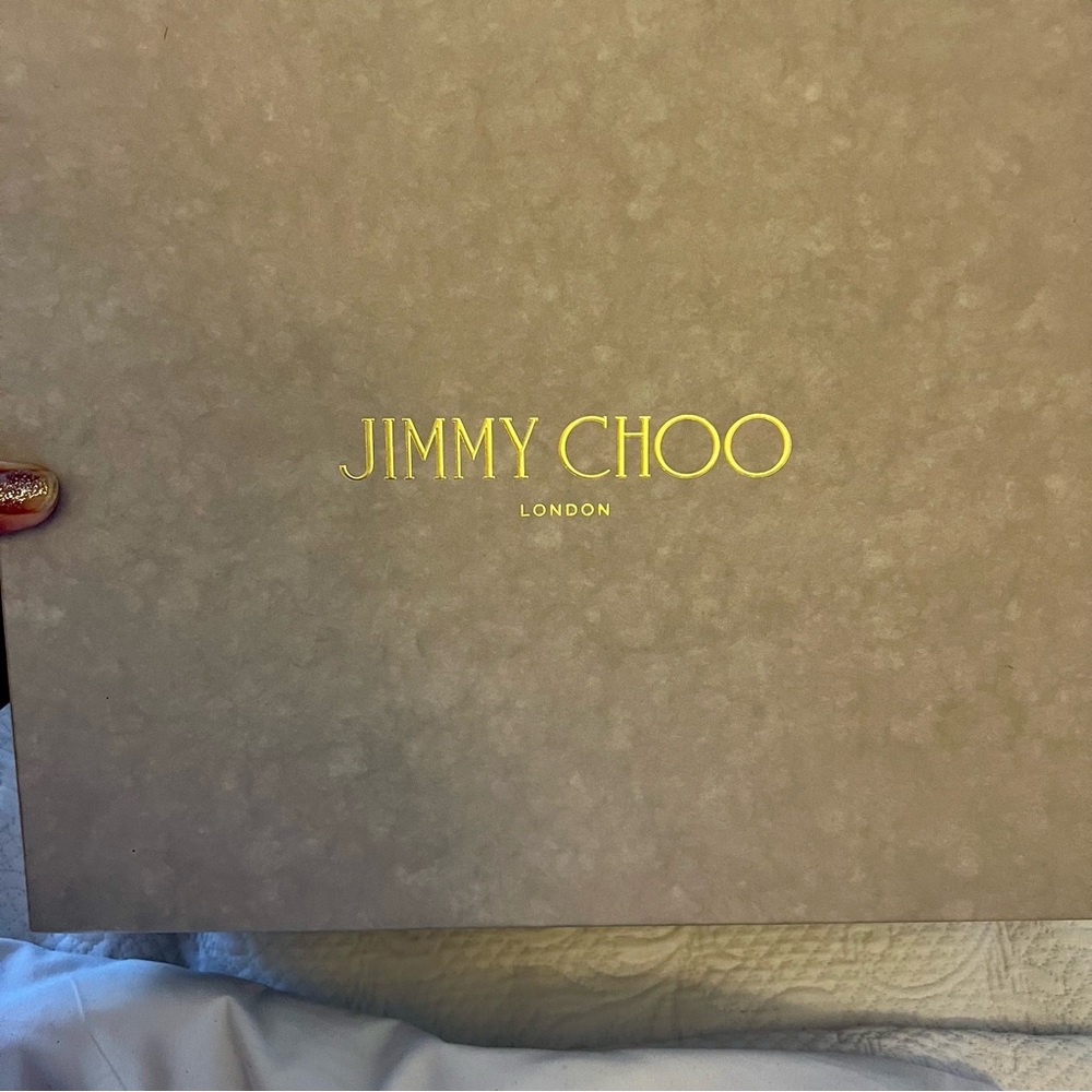 Jimmy Choo Gold Isra Platform Sandals Size 37 7 - Picture 10 of 11